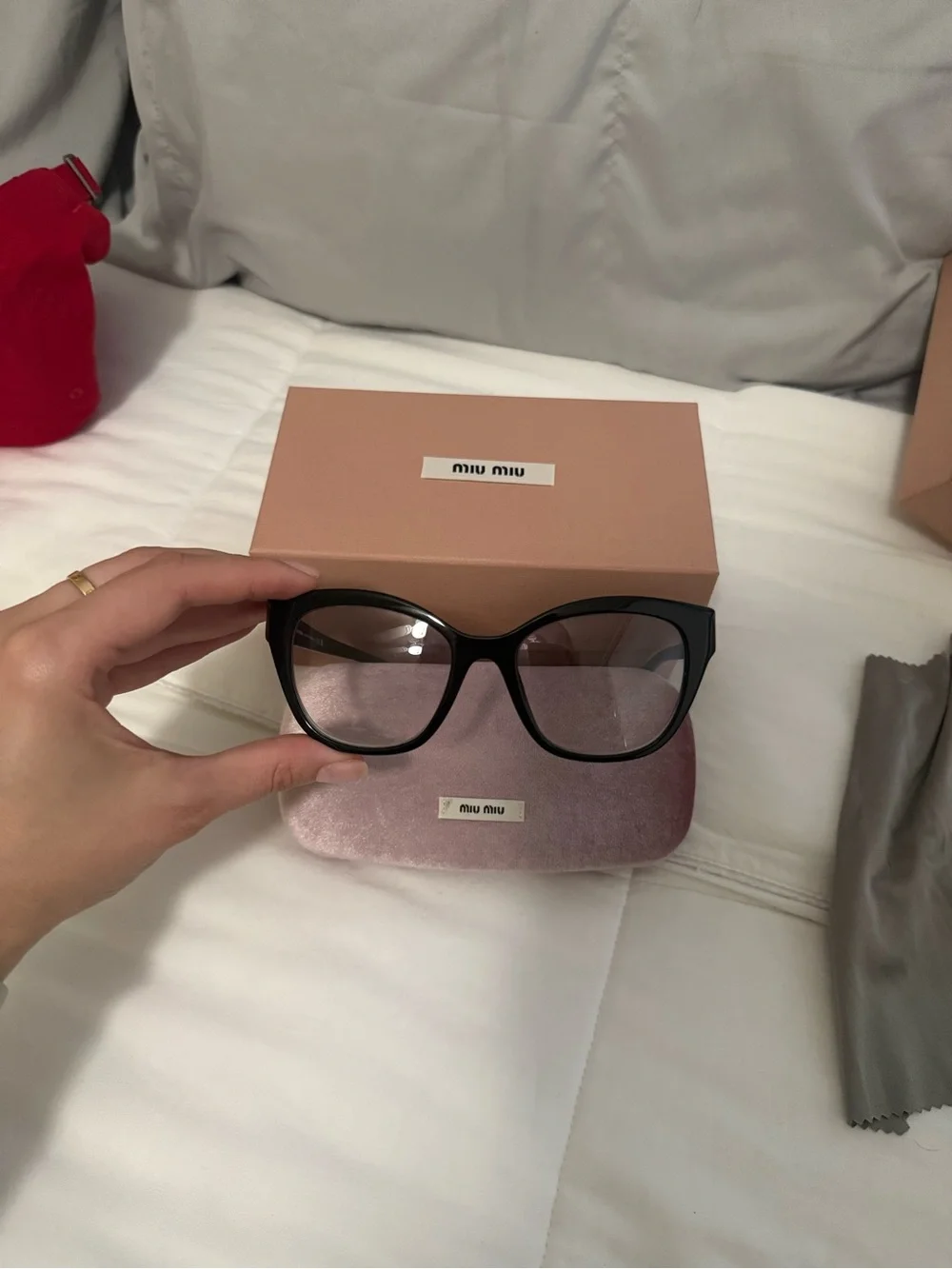 Miu Miu Black Cat-Eye Optical Glasses